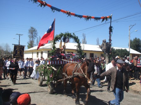 Carreta  con imagen de San Miguel